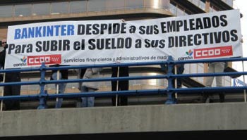 Manifestaci�n Bankinter 18 de noviembre - puente de Nuevos Ministerios